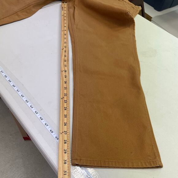 Carhartt Relaxed Fit Tan Canvas Workwear Utility Pant Jeans size 36X32 - Picture 15 of 16